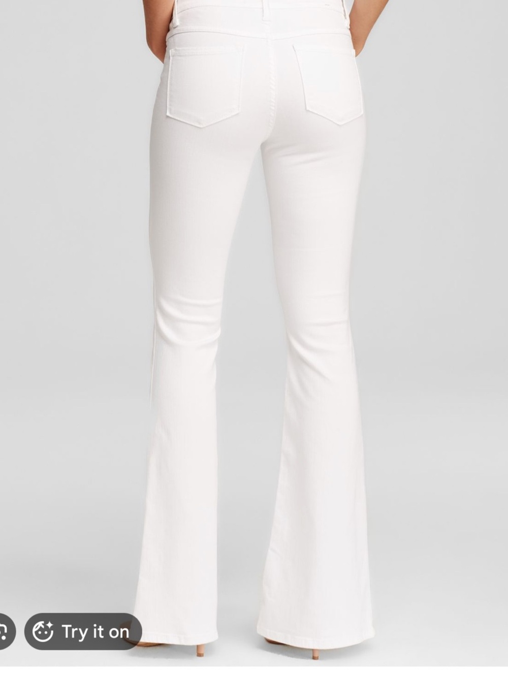 Flying Minkey  hi rise flared white Jean